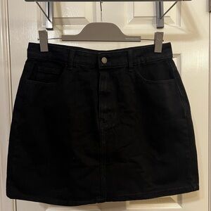 SHEIN Black Mini Denim Skirt